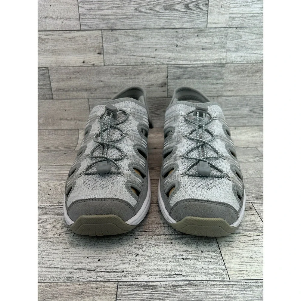 Orthofeet Women's Gray Mesh Comfort‎ Adjustable Strap Slingback Sandal 9.5
